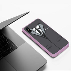 Чехол iPhone XS Max матовый Костюм, цвет: 3D-сиреневый — фото 2