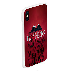 Чехол iPhone XS Max матовый Twin Peaks Wood, цвет: 3D-белый — фото 2