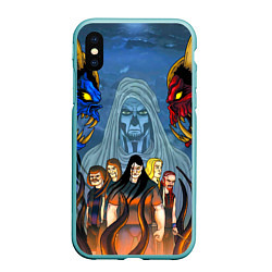 Чехол iPhone XS Max матовый Dethklok: Heroes, цвет: 3D-мятный