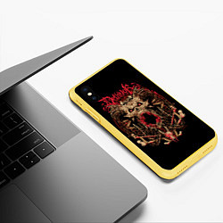 Чехол iPhone XS Max матовый Dethklok: Demon witch, цвет: 3D-желтый — фото 2