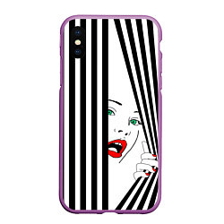 Чехол iPhone XS Max матовый Pop art girl