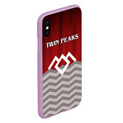 Чехол iPhone XS Max матовый Twin Peaks, цвет: 3D-сиреневый — фото 2