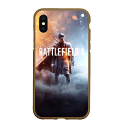 Чехол iPhone XS Max матовый Battlefield One, цвет: 3D-коричневый