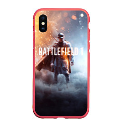 Чехол iPhone XS Max матовый Battlefield One, цвет: 3D-красный