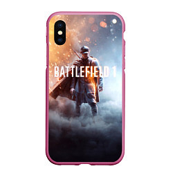 Чехол iPhone XS Max матовый Battlefield One, цвет: 3D-малиновый