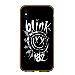 Чехол iPhone XS Max матовый Blink-182, цвет: 3D-коричневый