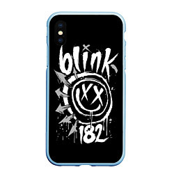 Чехол iPhone XS Max матовый Blink-182, цвет: 3D-голубой