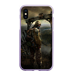 Чехол iPhone XS Max матовый STALKER: Call of Pripyat, цвет: 3D-светло-сиреневый