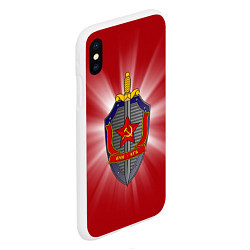 Чехол iPhone XS Max матовый КГБ, цвет: 3D-белый — фото 2
