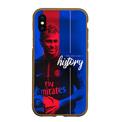 Чехол iPhone XS Max матовый Neymar History