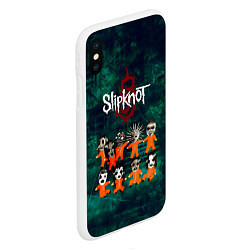 Чехол iPhone XS Max матовый Группа Slipknot, цвет: 3D-белый — фото 2