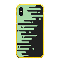 Чехол iPhone XS Max матовый Геометрический Инь Янь, цвет: 3D-желтый