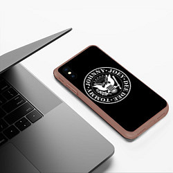 Чехол iPhone XS Max матовый The Ramones, цвет: 3D-коричневый — фото 2