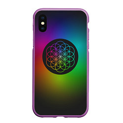 Чехол iPhone XS Max матовый Coldplay Colour