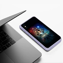 Чехол iPhone XS Max матовый Stranger Things Boys, цвет: 3D-светло-сиреневый — фото 2