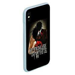 Чехол iPhone XS Max матовый Motionless in White: Love, цвет: 3D-голубой — фото 2