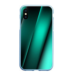 Чехол iPhone XS Max матовый Emerald lines