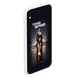 Чехол iPhone XS Max матовый TOMB RAIDER, цвет: 3D-белый — фото 2
