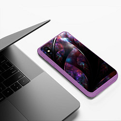 Чехол iPhone XS Max матовый Фантастическая Абстракция, цвет: 3D-фиолетовый — фото 2