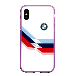 Чехол iPhone XS Max матовый BMW БМВ WHITE, цвет: 3D-фиолетовый