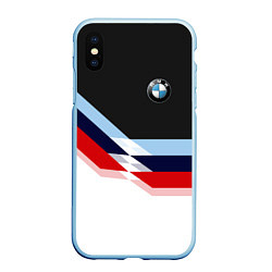 Чехол iPhone XS Max матовый BMW M SPORT, цвет: 3D-голубой