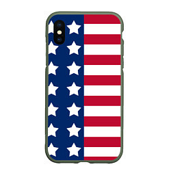 Чехол iPhone XS Max матовый USA Flag