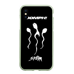 Чехол iPhone XS Max матовый OOMPH! Sperm, цвет: 3D-салатовый