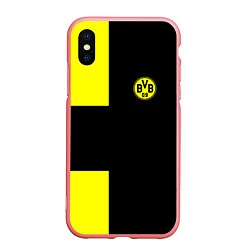 Чехол iPhone XS Max матовый BVB FC: Black style, цвет: 3D-баблгам