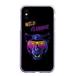 Чехол iPhone XS Max матовый Wild Clubber, цвет: 3D-светло-сиреневый