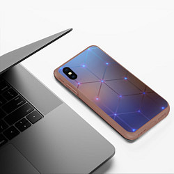 Чехол iPhone XS Max матовый НЕЙРОННАЯ СЕТЬ NEURAL NETWORK, цвет: 3D-коричневый — фото 2