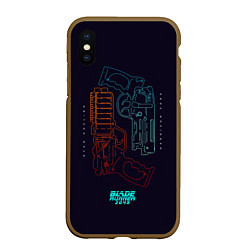 Чехол iPhone XS Max матовый Blade Runner Guns