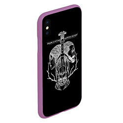 Чехол iPhone XS Max матовый Ведьмак, цвет: 3D-фиолетовый — фото 2