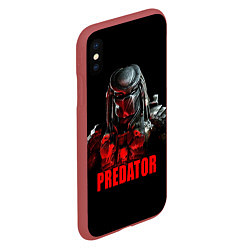 Чехол iPhone XS Max матовый Iron Predator, цвет: 3D-красный — фото 2