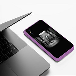 Чехол iPhone XS Max матовый Evanescence Band, цвет: 3D-фиолетовый — фото 2