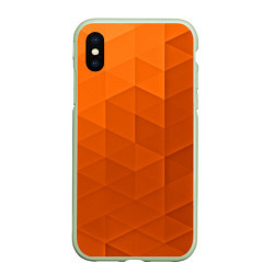 Чехол iPhone XS Max матовый Orange abstraction