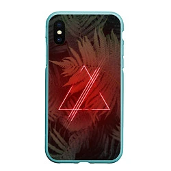 Чехол iPhone XS Max матовый Neon Light, цвет: 3D-мятный