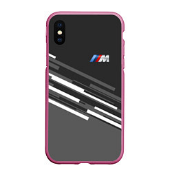 Чехол iPhone XS Max матовый BMW: Sport Line, цвет: 3D-малиновый