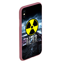 Чехол iPhone XS Max матовый S.T.A.L.K.E.R: Леха, цвет: 3D-малиновый — фото 2