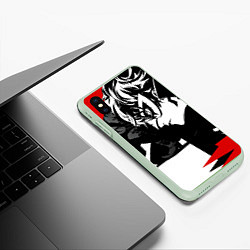 Чехол iPhone XS Max матовый Persona 5, цвет: 3D-салатовый — фото 2