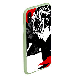 Чехол iPhone XS Max матовый Persona 5, цвет: 3D-салатовый — фото 2