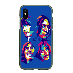 Чехол iPhone XS Max матовый The Beatles: Faces