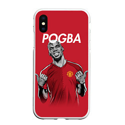 Чехол iPhone XS Max матовый FC MU: Pogba