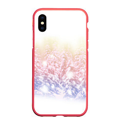 Чехол iPhone XS Max матовый Зимний лес