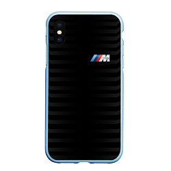 Чехол iPhone XS Max матовый BMW M BLACK & GREY, цвет: 3D-голубой
