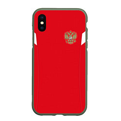 Чехол iPhone XS Max матовый Сборная России: ЧМ 2018