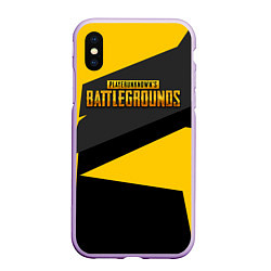 Чехол iPhone XS Max матовый PUBG: Cybersport, цвет: 3D-сиреневый