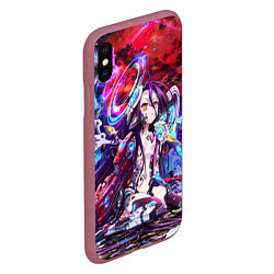 Чехол iPhone XS Max матовый No Game No Life Zero, цвет: 3D-малиновый — фото 2