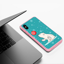 Чехол iPhone XS Max матовый Cold Bear, цвет: 3D-баблгам — фото 2
