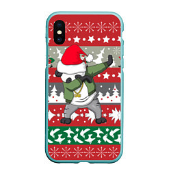 Чехол iPhone XS Max матовый Panda Dab: Xmas