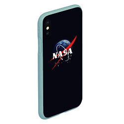 Чехол iPhone XS Max матовый NASA: Black Space, цвет: 3D-мятный — фото 2